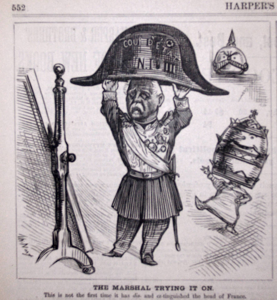 "The Marshall Trying It On" from Harper's Weekly, July 14, 1877