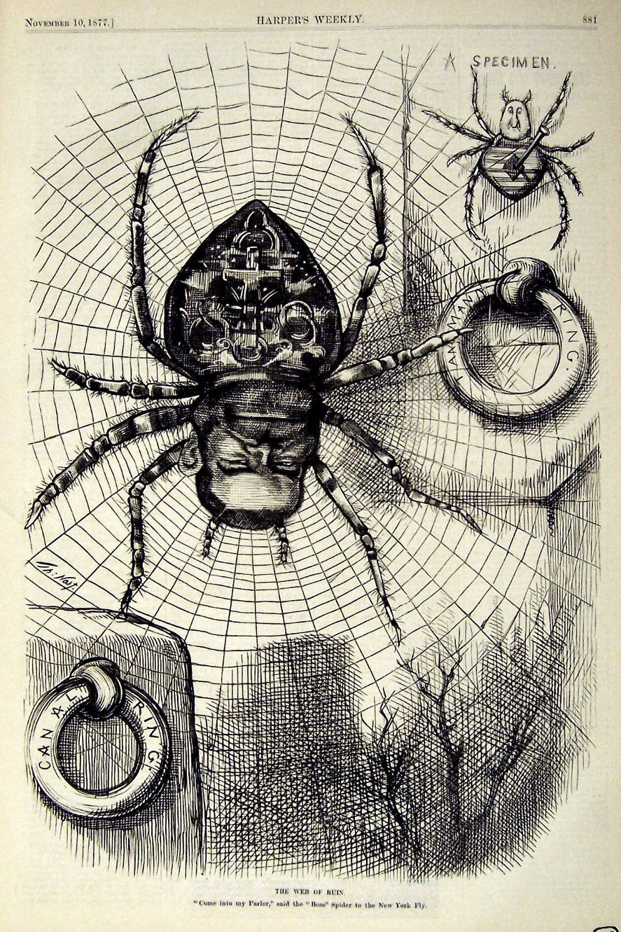 "The Web of Ruin" from Harper's Weekly, November 10, 1877