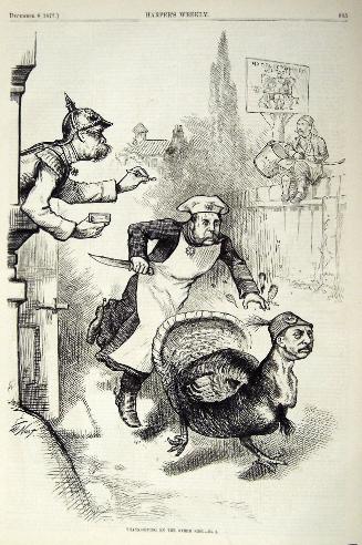 "Thanksgiving on the Other Side" from Harper's Weekly, December 8, 1877