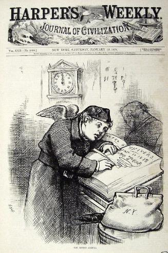 "The Newest Arrival" from Harper's Weekly, January 12, 1878