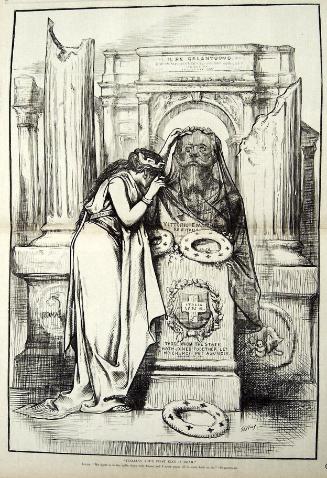 "Italians Your First King is Dead" from Harper's Weekly, February 2, 1878