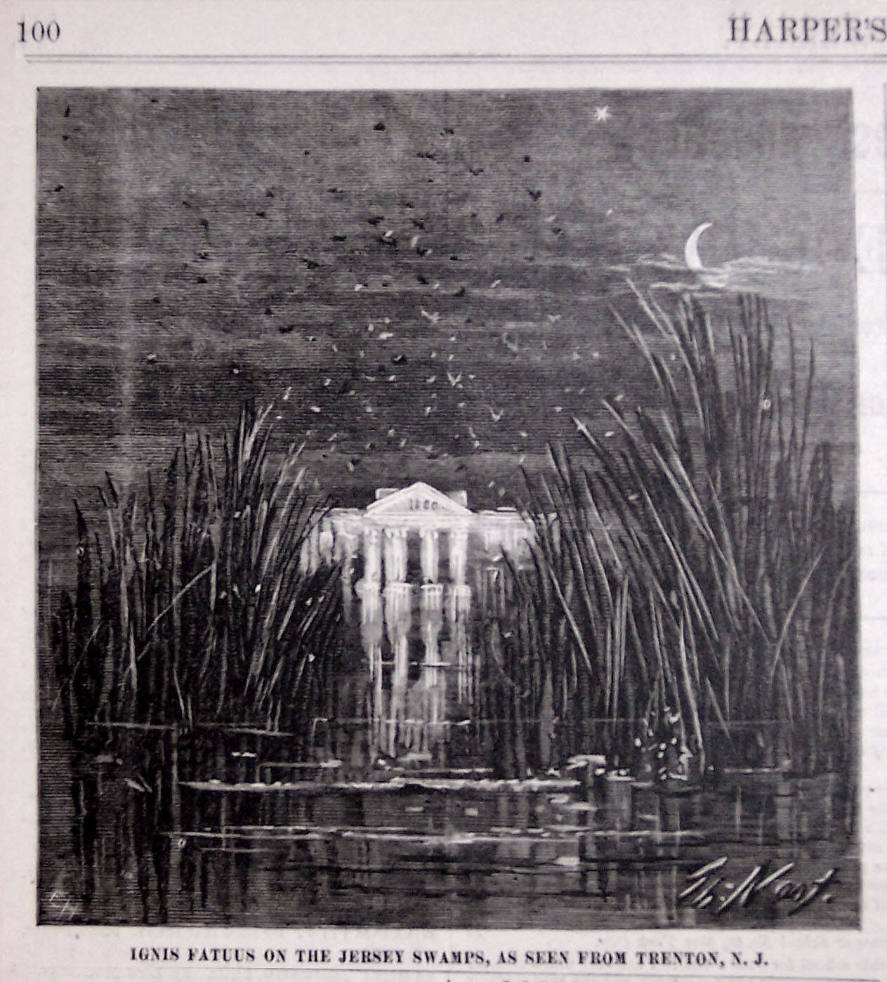 "Ionis Fatuus on Jersey Swamps" from Harper's Weekly, February 2, 1878