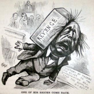 "One of His Bricks Come Back" from Harper's Weekly, February 16, 1878