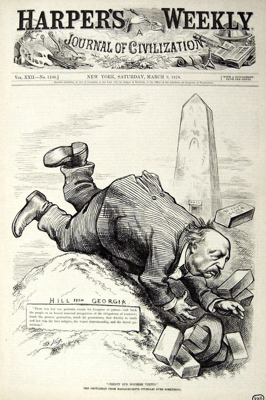 "Crescit Sub Pondere Virtus" from Harper's Weekly, March 9, 1878