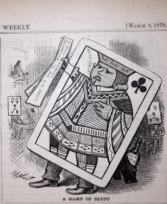 "A Game of Bluff" from Harper's Weekly, March 9, 1878