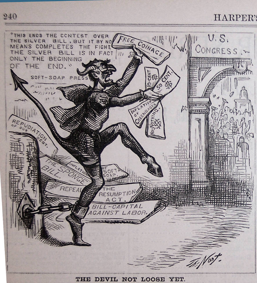 "The Devil Not Looseyet" from Harper's Weekly, March 23, 1878