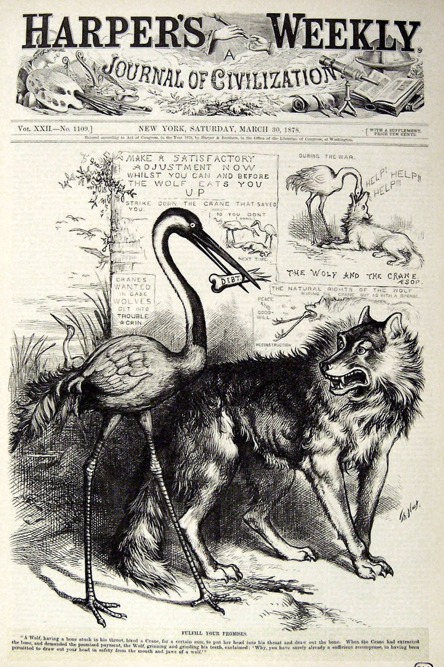 "Fulfill Your Promises" from Harper's Weekly, March 30, 1878