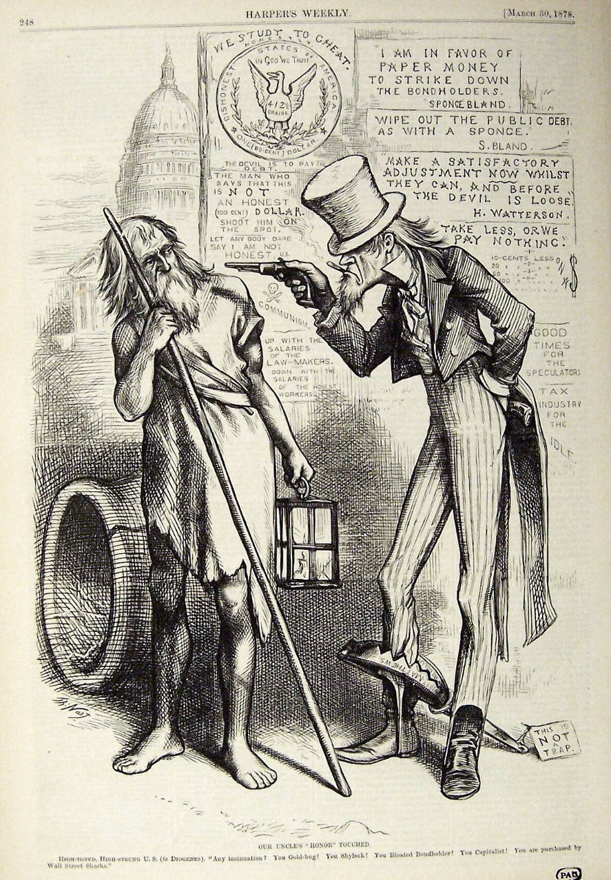 "Our Uncle's 'Honor' Touched" from Harper's Weekly, March 30, 1878