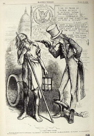 "Our Uncle's 'Honor' Touched" from Harper's Weekly, March 30, 1878