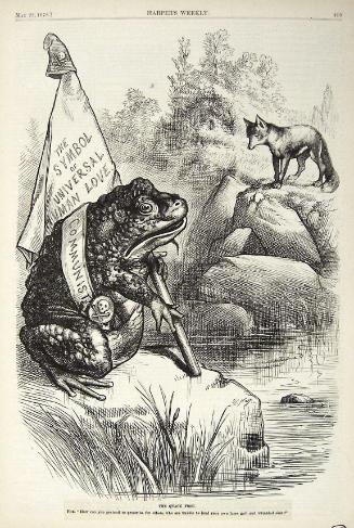 "The Quack Frog" from Harper's Weekly, May 25, 1878