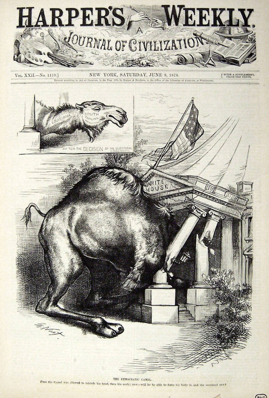 "The Democratic Camel" from Harper's Weekly, June 8, 1878