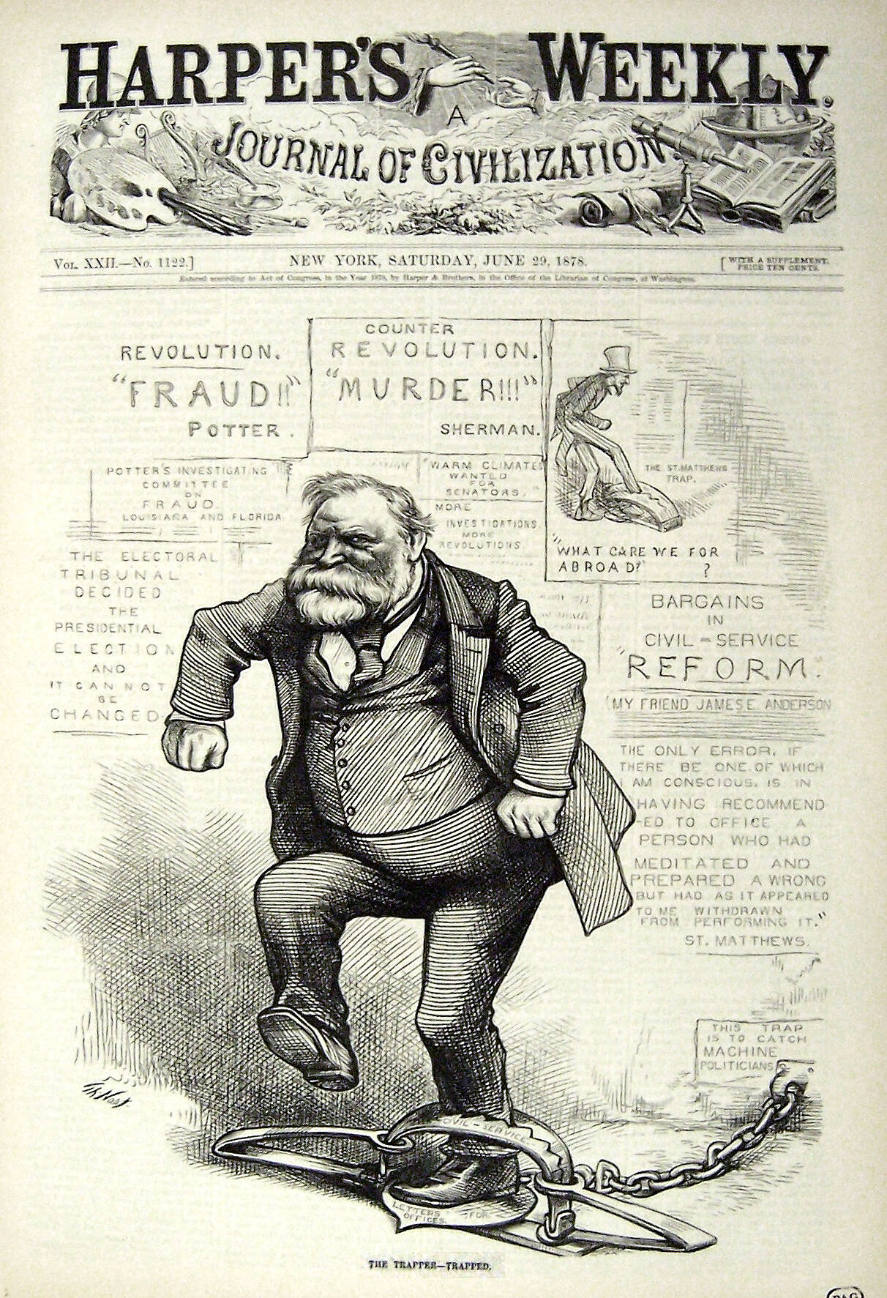 "The Trapper Trapped" from Harper's Weekly, June 29, 1878