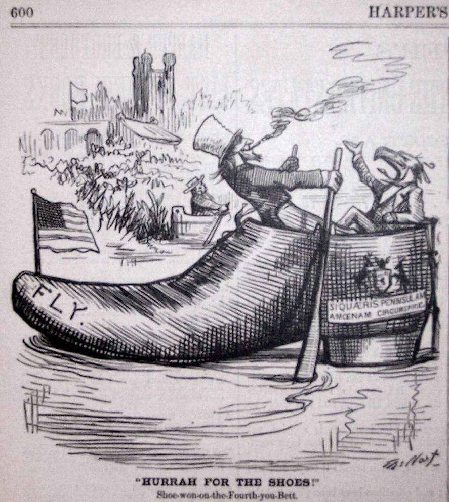 "Hurrah for the Shoes" from Harper's Weekly, July 27, 1878