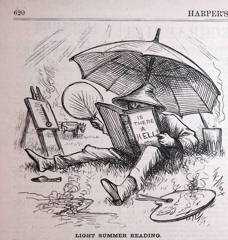 "Light Summer Reading" from Harper's Weekly, August 3, 1878