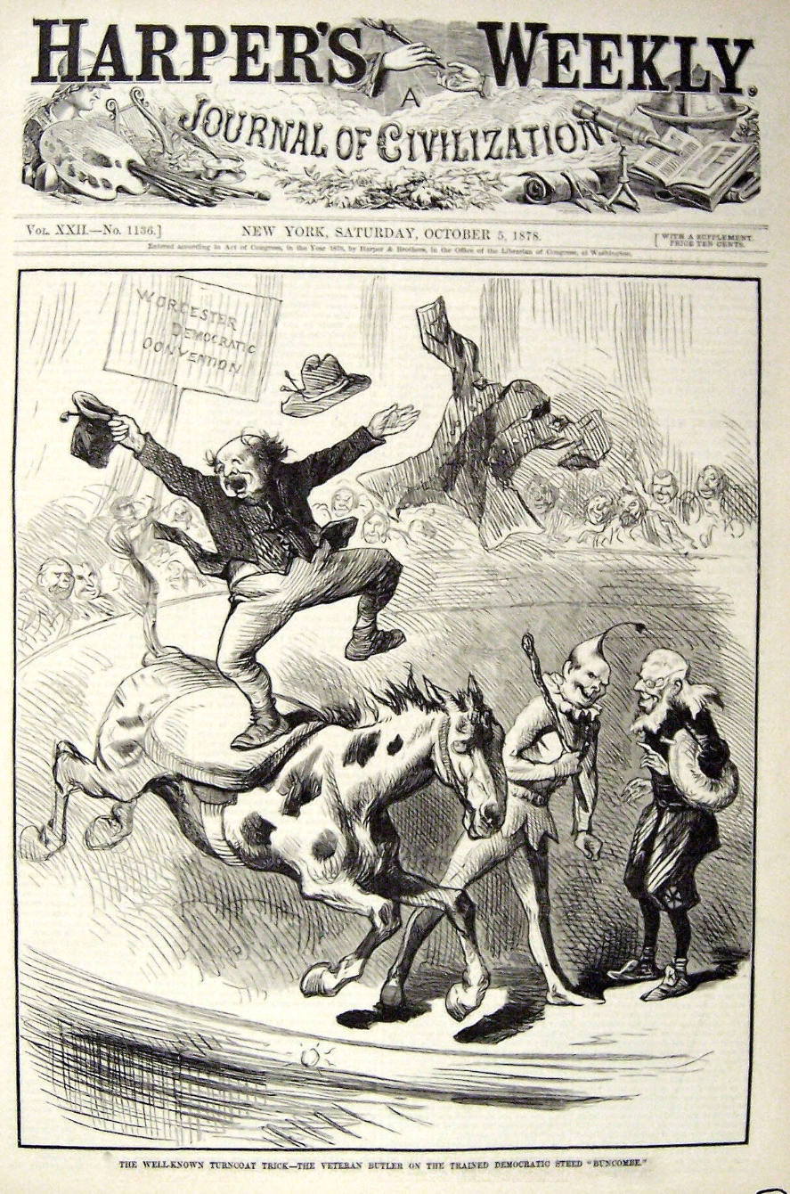 "The Well-Known Turncoat Trick" from Harper's Weekly, October 5, 1878