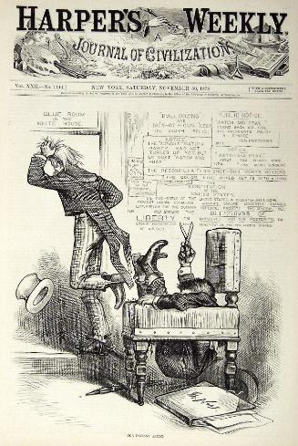 "Our Patient Artist" from Harper's Weekly, November 30, 1878