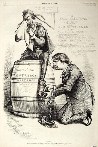 "Chained" from Harper's Weekly, November 30, 1878