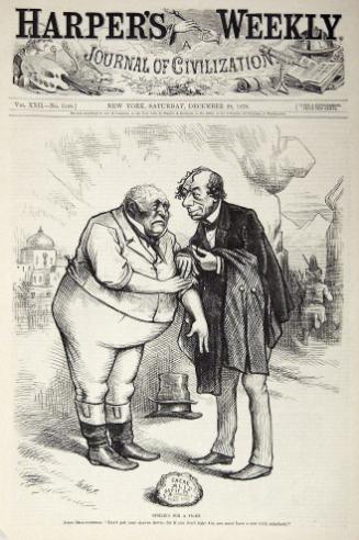 "Spoiling for a Fight" from Harper's Weekly, December 28, 1878