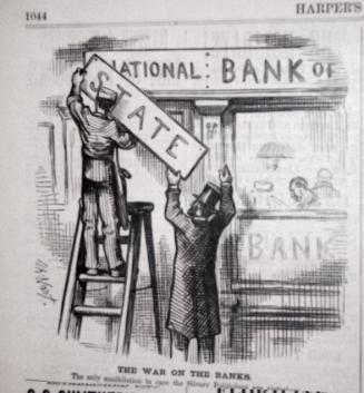 "The War on the Banks" from Harper's Weekly, December 28, 1878