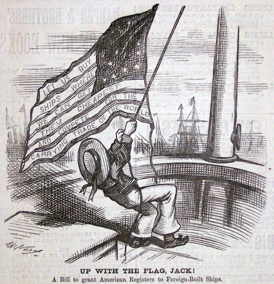 "Up With the Flag, Jack" from Harper's Weekly, February 15, 1879