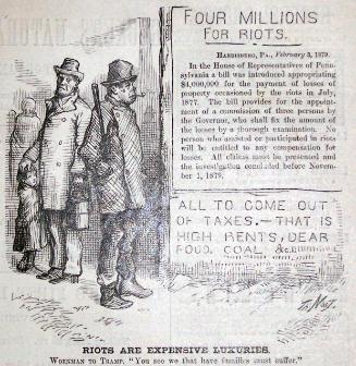 "Riots Are Expensive Luxuries" from Harper's Weekly, March 8, 1879