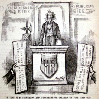 "It Cost U.S. Thousands" from Harper's Weekly, March 22, 1879