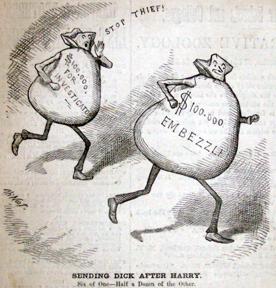 "Sending Dick After Harry" from Harper's Weekly, April 12, 1879