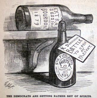 "The Democrats Are Getting Rather Shy of Spirits" from Harper's Weekly, March 6, 1880