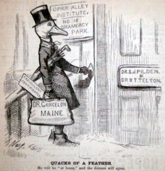 "Quacks of a Feather" from Harper's Weekly, April 3, 1880