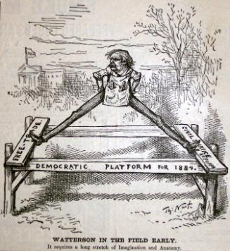 "Watterson in the Field Early" from Harper's Weekly, December 25, 1880