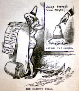 "The Nation's Trial" from Harper' s Weekly, December 17, 1881