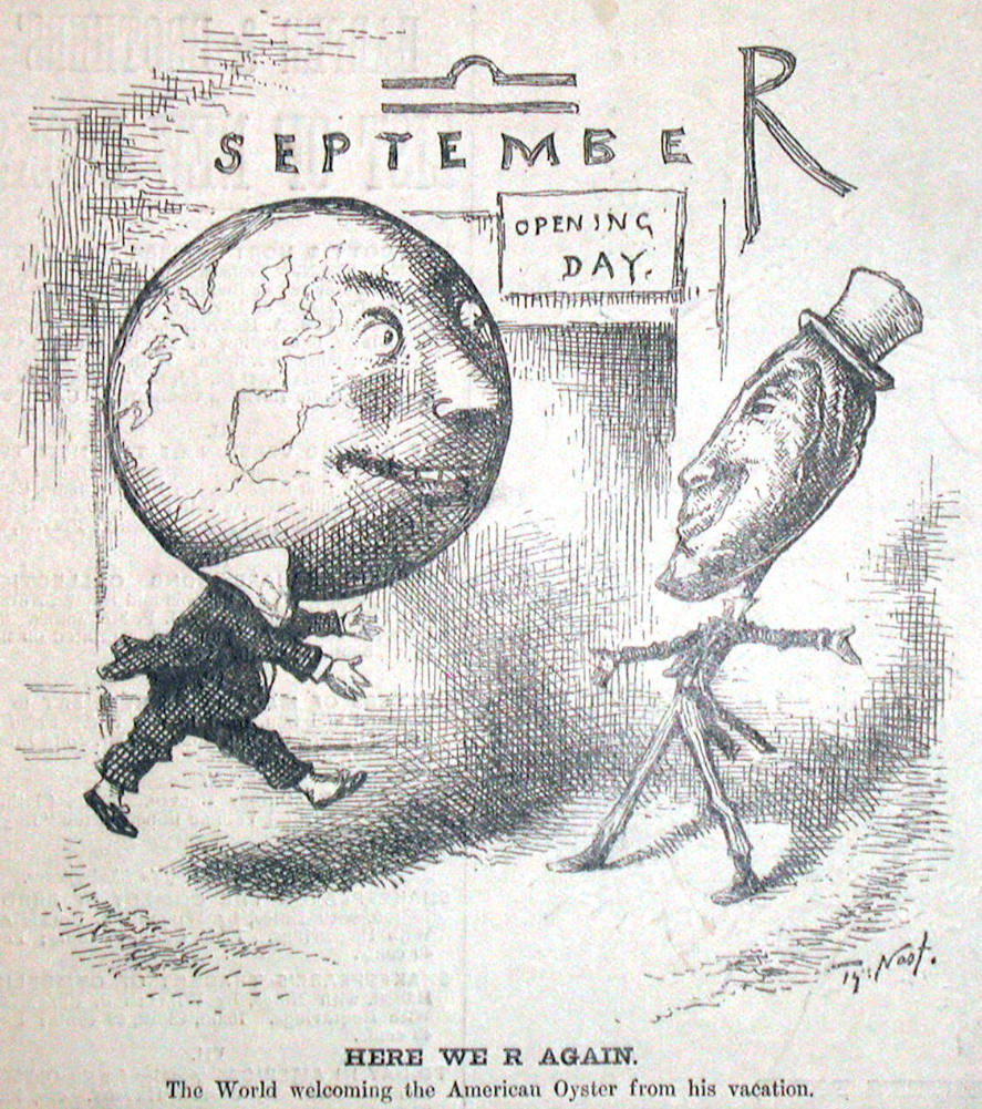 "Here We R Again" from Harper's Weekly, September 10, 1881