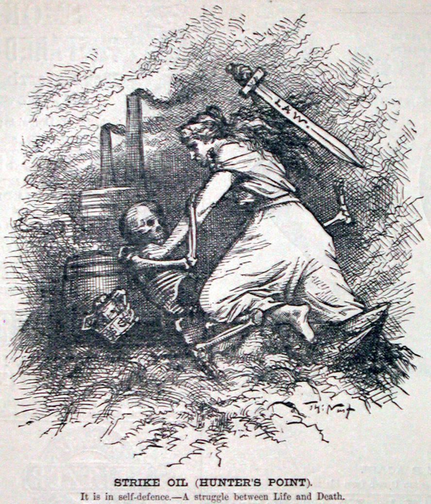 "Strike Oil (Hunter's Point)" from Harper's Weekly, September 10, 1881