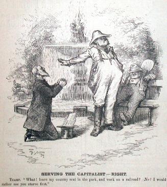 "Serving the Capitalist - Right" from Harper's Weekly, August 20, 1881