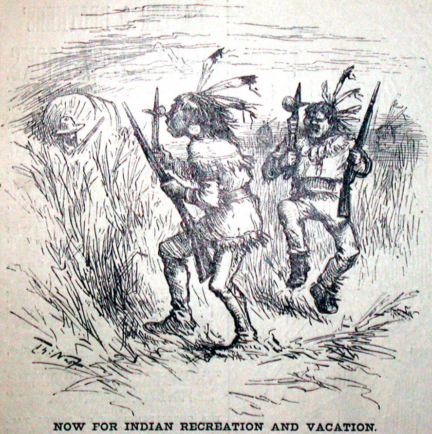 "Now for Indian Recreation" from Harper's Weekly, August 6, 1881