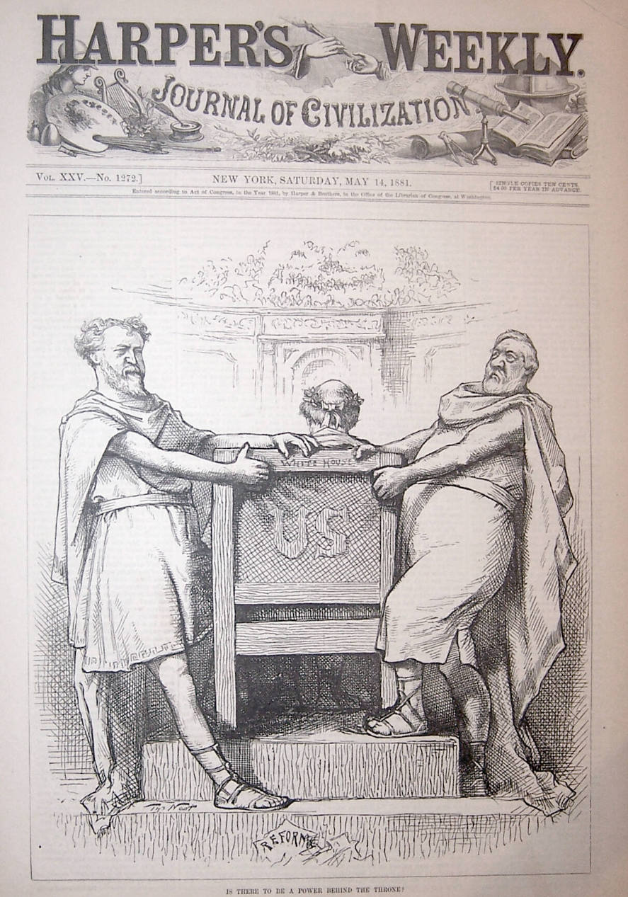 "Is There to be a Power Behind" from Harper's Weekly, May 14, 1881