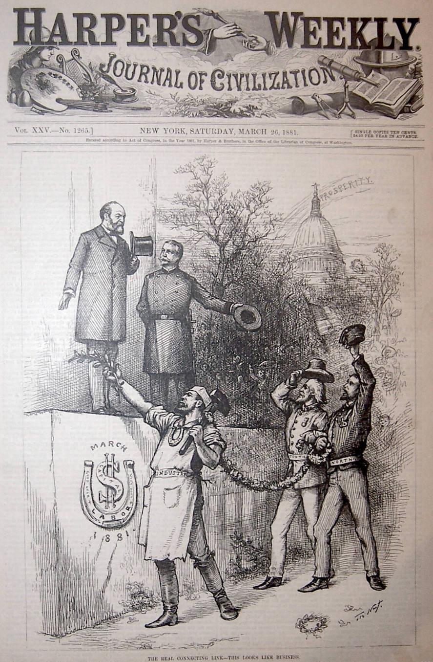 "The Real Connecting Link" from Harper's Weekly, March 6, 1881