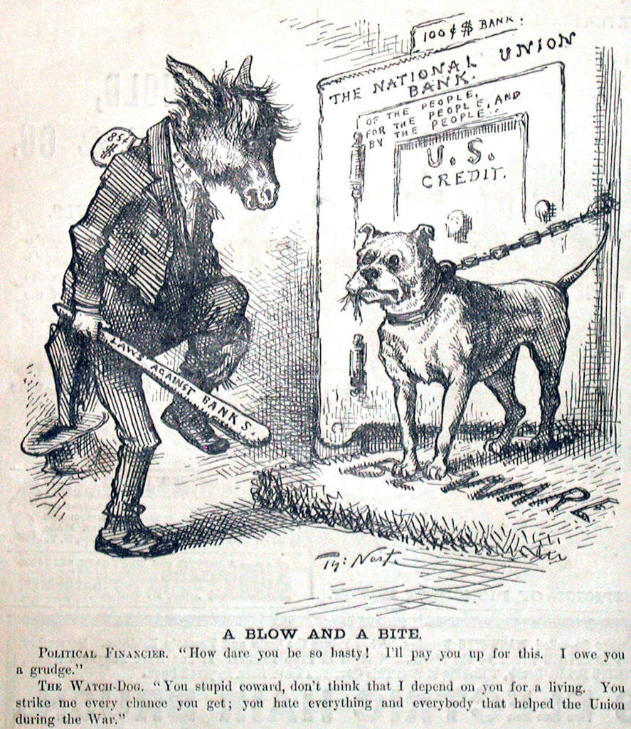 "A Blow and A Bite" from Harper's Weekly, March 19, 1881