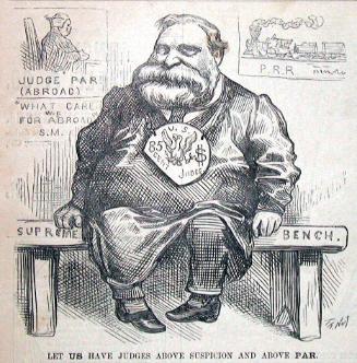 "Let Us Have Judges Above Suspic" from Harper's Weekly, February 19, 1881