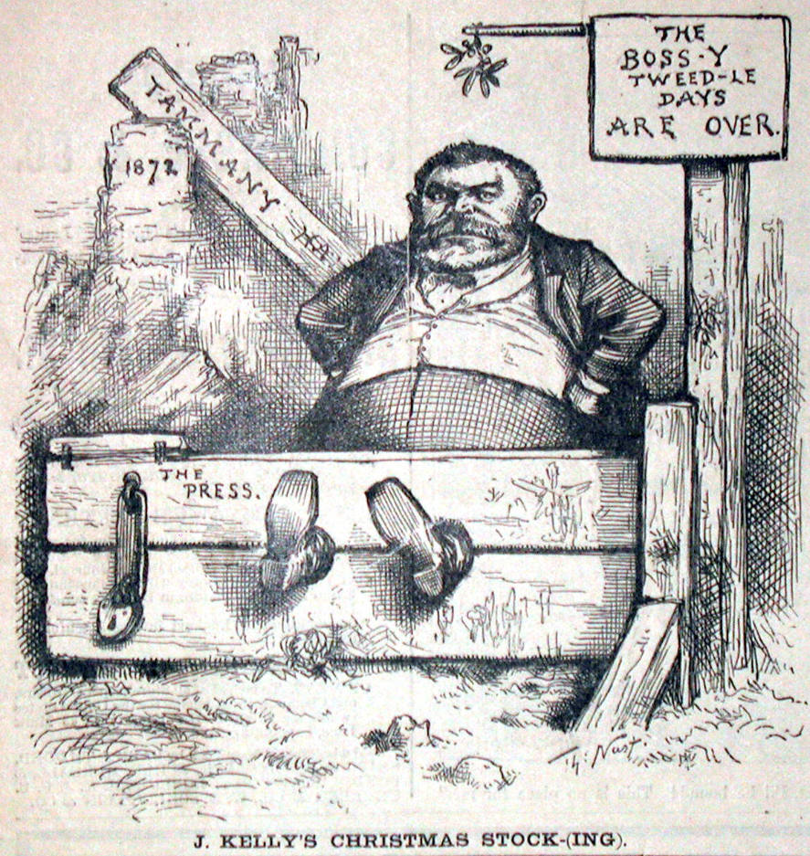 "J. Kelly's Christmas Stock-ing" from Harper's Weekly, January 1, 1881