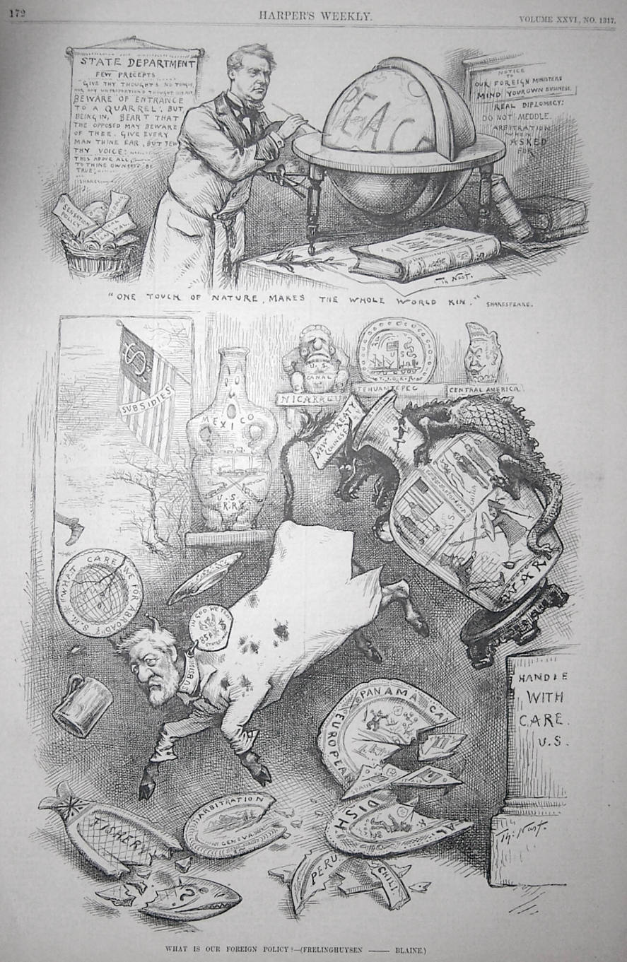 "What Is Our Foreign Policy?" from Harper's Weekly, March 18, 1882