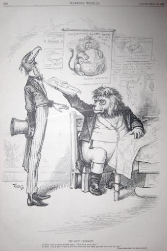 "The Lion's Generosity" from Harper's Weekly, June 24, 1882