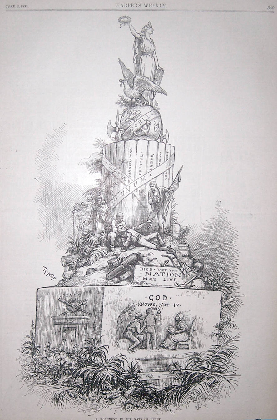 "A Monument In The Nation's Heart" from Harper's Weekly, June 3, 1882