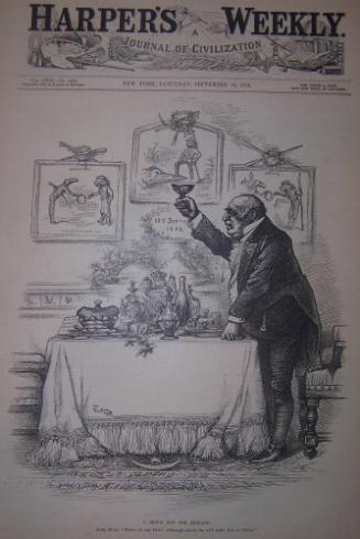 "A Proud Day For England" from Harper's Weekly, September 30, 1882