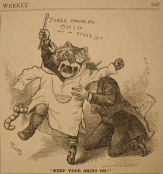 "Keep Your Shirt On" from Harper's Weekly, October 28, 1882