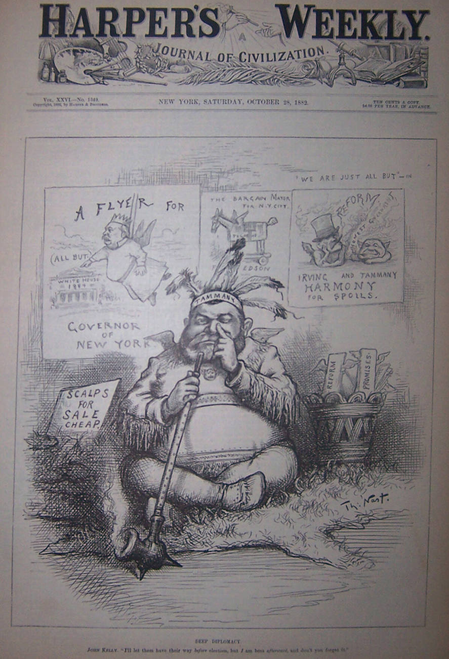 "Deep Diplomacy" from Harper's Weekly, October 28, 1882