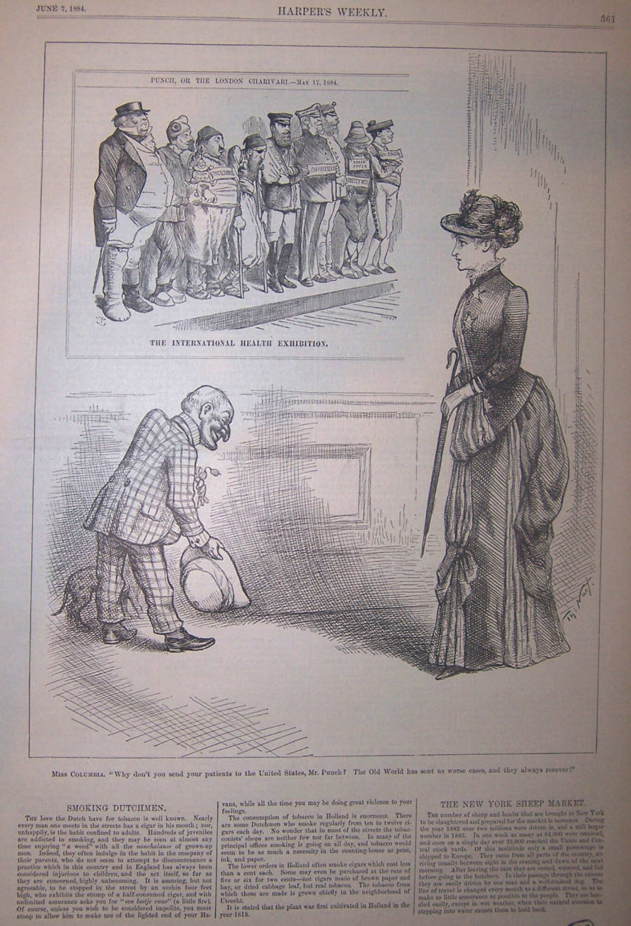 "Miss Columbia?" from Harper's Weekly, June 7, 1884