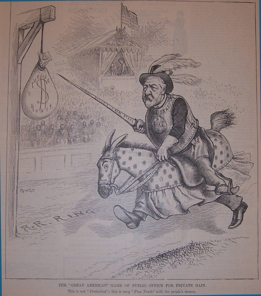 "The Great American Game" from Harper's Weekly, August 9, 1884