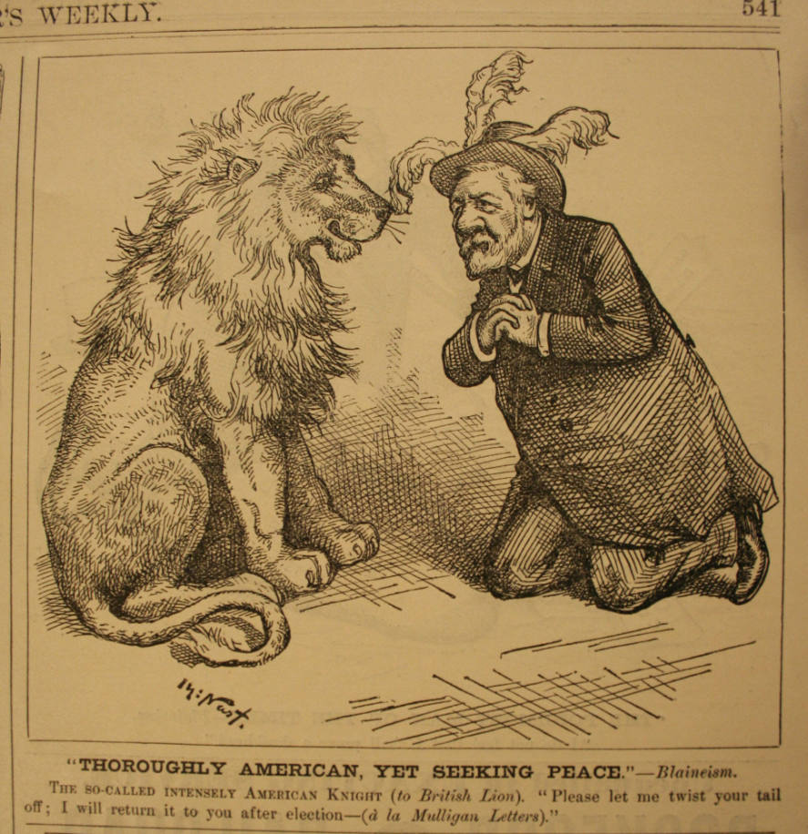 "Thoroughly American Yet Seeking Peace" from Harper's Weekly, August 16, 1884