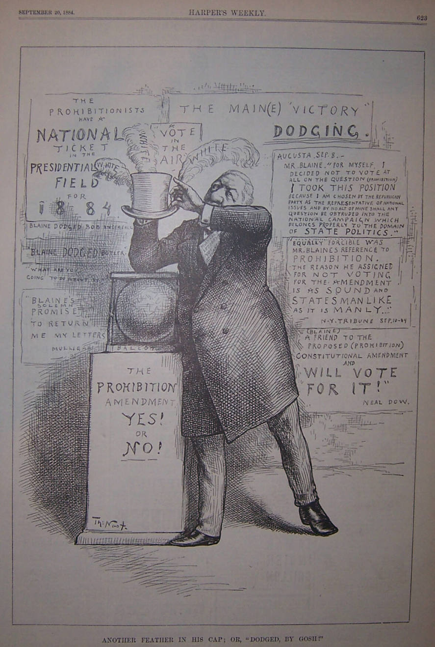 "Another Feather In His Cap" from Harper's Weekly, September 20, 1884